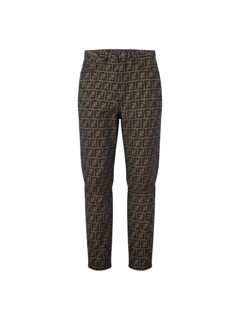 Fendi Ig6 Zucca Pattern Trousers Pants Bottom 32 Brown